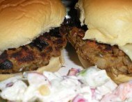 and coleslaw with plain Greek yogurt and spice dressing